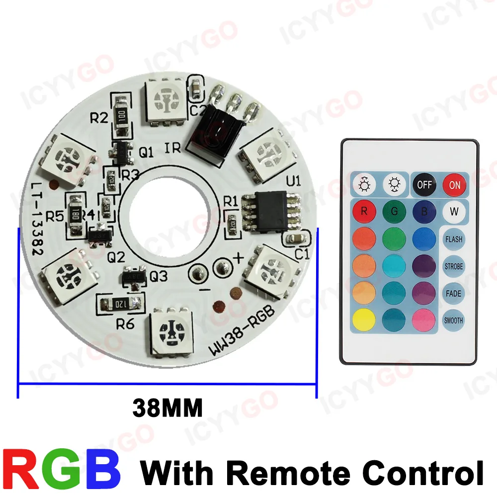 5V Light Source LED Light Panel Colorful Gradient RGB Remote Control Dual Color Temperature Switch Color Changing Night Light