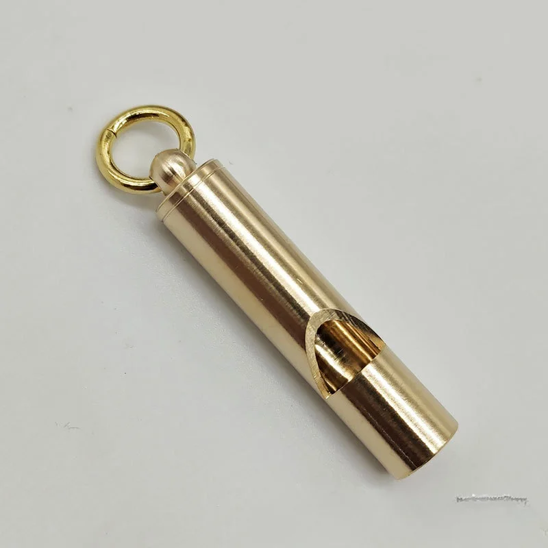 Multifunctional Brass Emergency Survival Whistle Portable Keychain Outdoor Tools Training Whistle for Camping Hiking