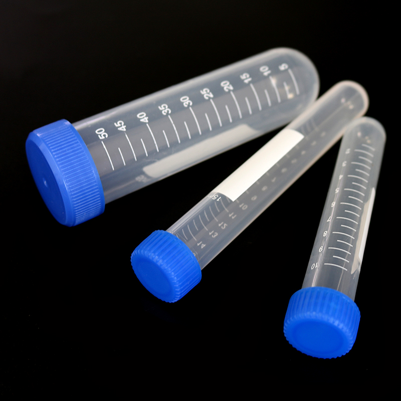 10 Khoa Học Phòng Thí Nghiệm Hộp Đựng Quy Mô Nắp Xanh Dương Tròn 50ML/15ML/10ML Pcr Ống Thử Nghiệm ống Huyết Tương Máy Ly Tâm Ống