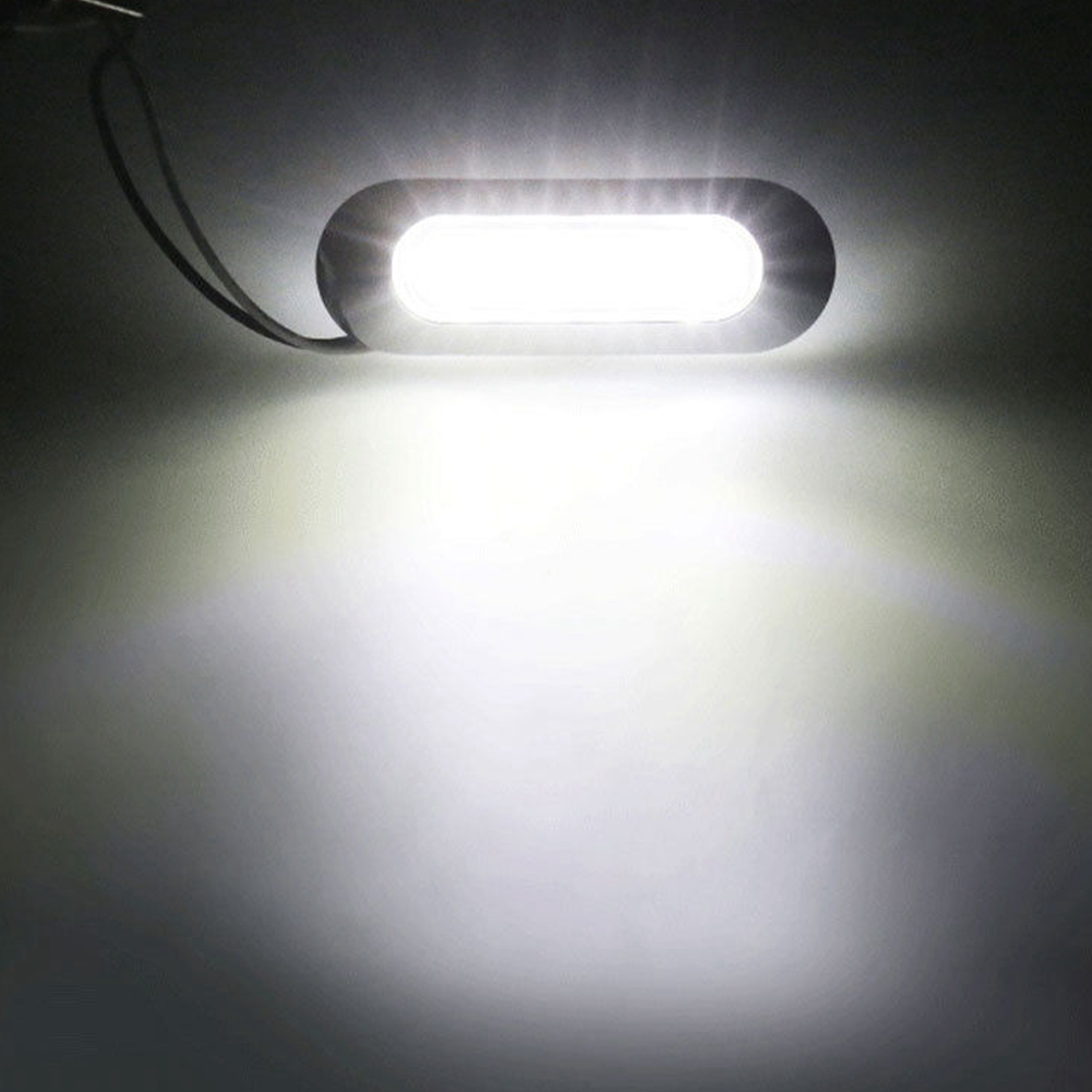 2 個 LED マリンボートカーテシライト 12-30V 6LED 防水ボートインテリア船尾トランサムライトサイドマーカー白色光マリン用