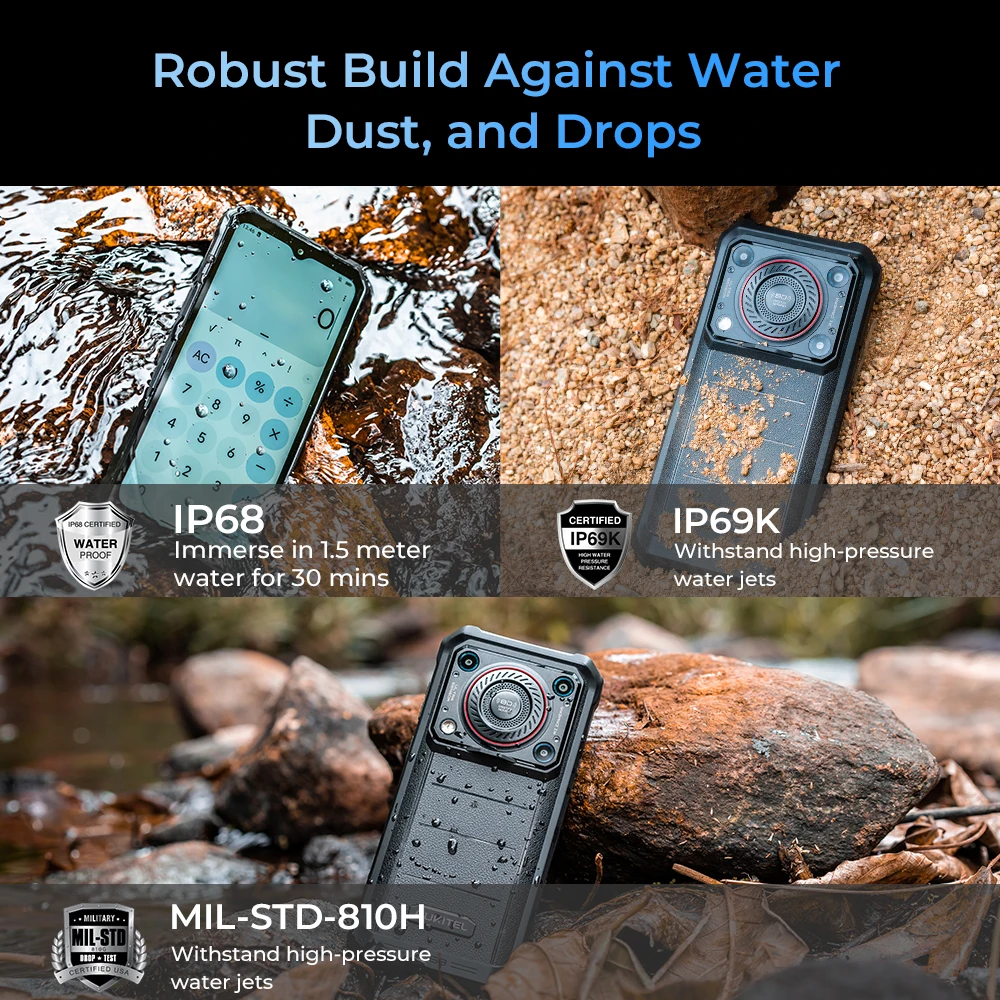 [World Premiere] Oukitel WP36 Rugged Smartphone 10600mAh 6.52" HD+ Cell phone 16GB 128GB Mobile Phone Android 13 13MP Camera