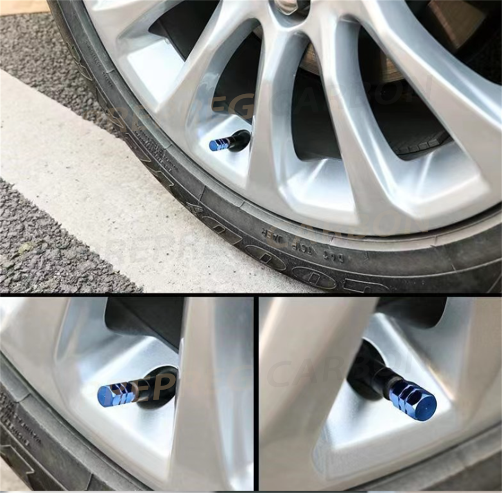 4 Stück Aluminium-Autoreifen-Ventilkappen, Sechskantlegierung, Reifenventil, luftdichte Abdeckung, wasserdicht, Staub, für Autos, Motorräder, LKWs, Fahrräder