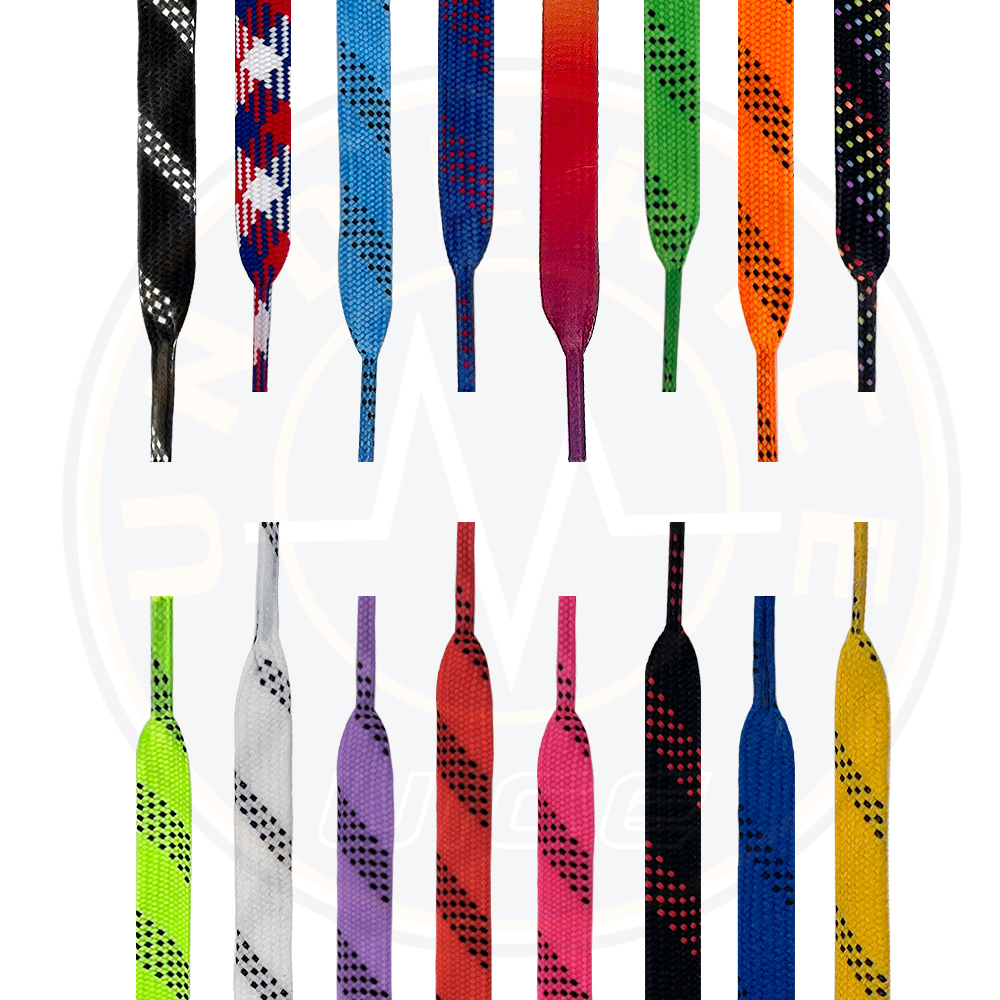 Cadarços de skate de hóquei no gelo 84 96 108 120 polegadas trança de camada dupla reforçada com ponta encerada design sapato de skate de hóquei laer acessórios de hóquei