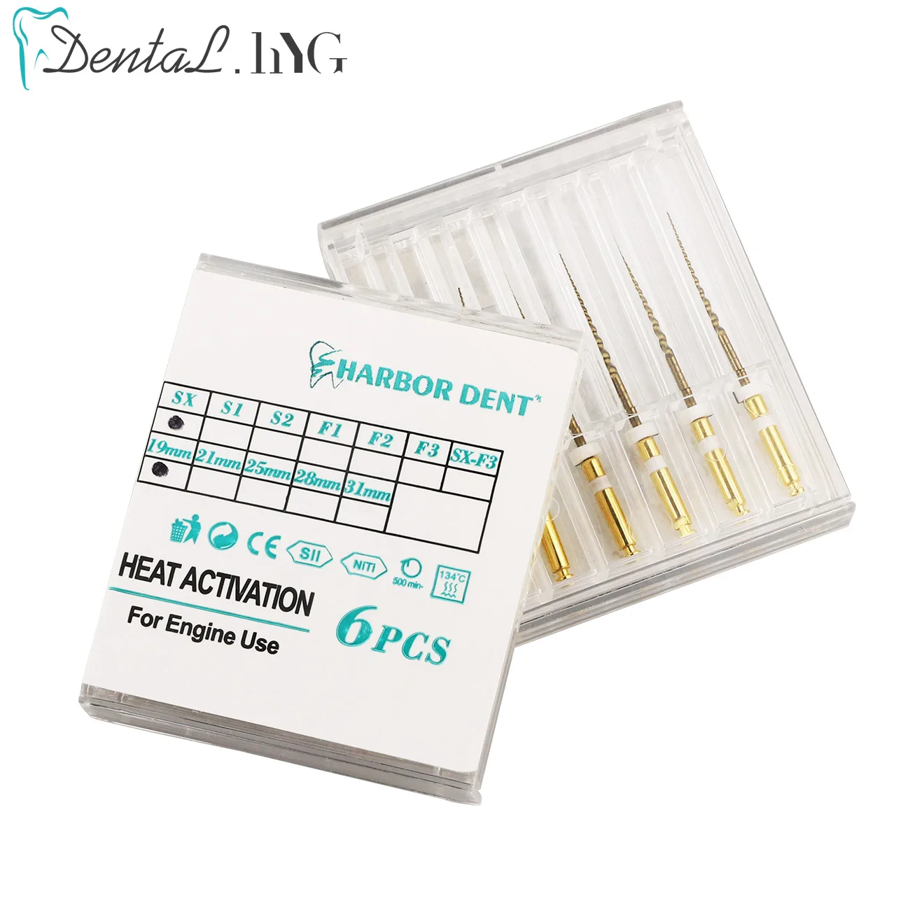 ทันตกรรม SX-F3 ทองไฟล์ Nitinol โรตารี่ Universal เครื่องยนต์ Endodontic Anti-Fatigue คงที่เข็มทันตกรรม Root Canal วัสดุ