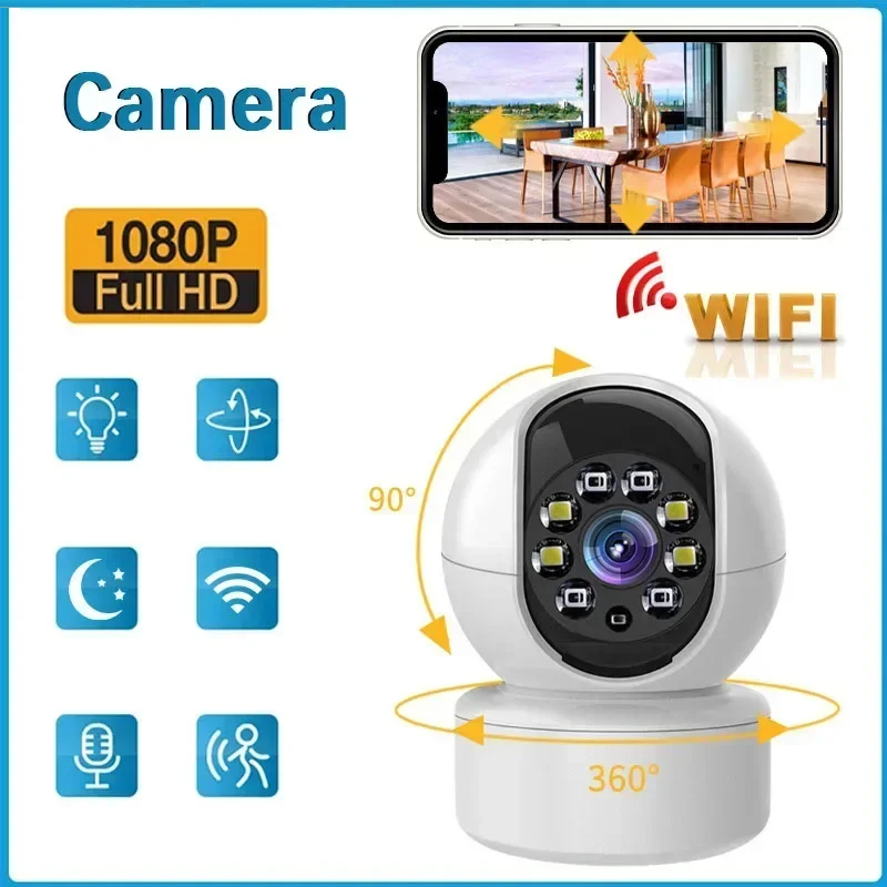 Cámara de seguridad para el hogar 4K, 8MP, WiFi, pantalla Dual, Monitor de bebé, detección humana Ai, visión nocturna en Color, vídeo CCTV, vigilancia, nuevo diseño