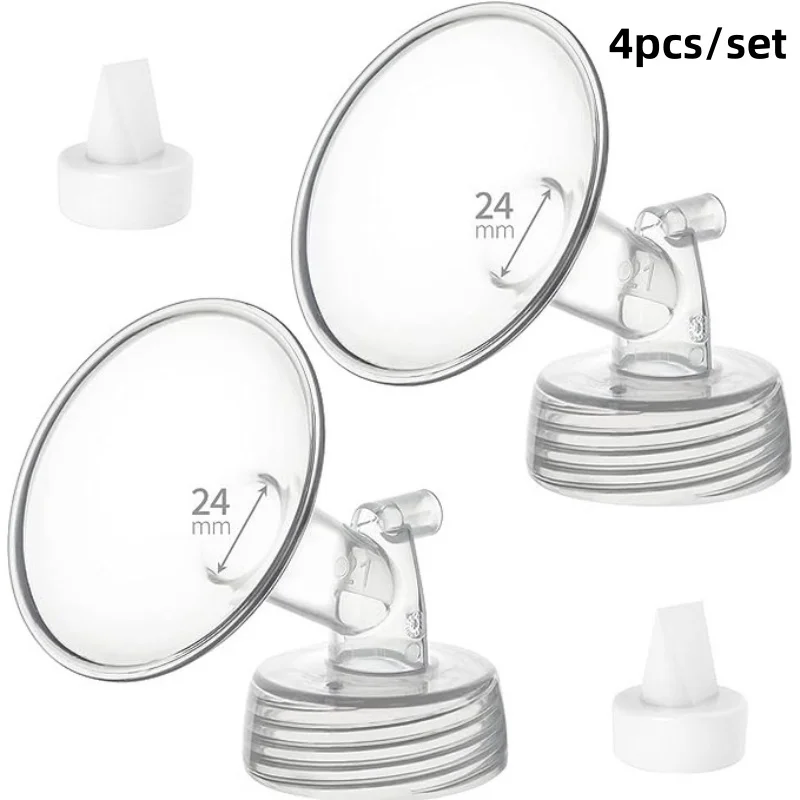 Conjunto de 4 peças de flange e válvula bico de pato compatível com Spectra S1 S2 9 Plus, flange de peças de bomba de reposição 12-32mm