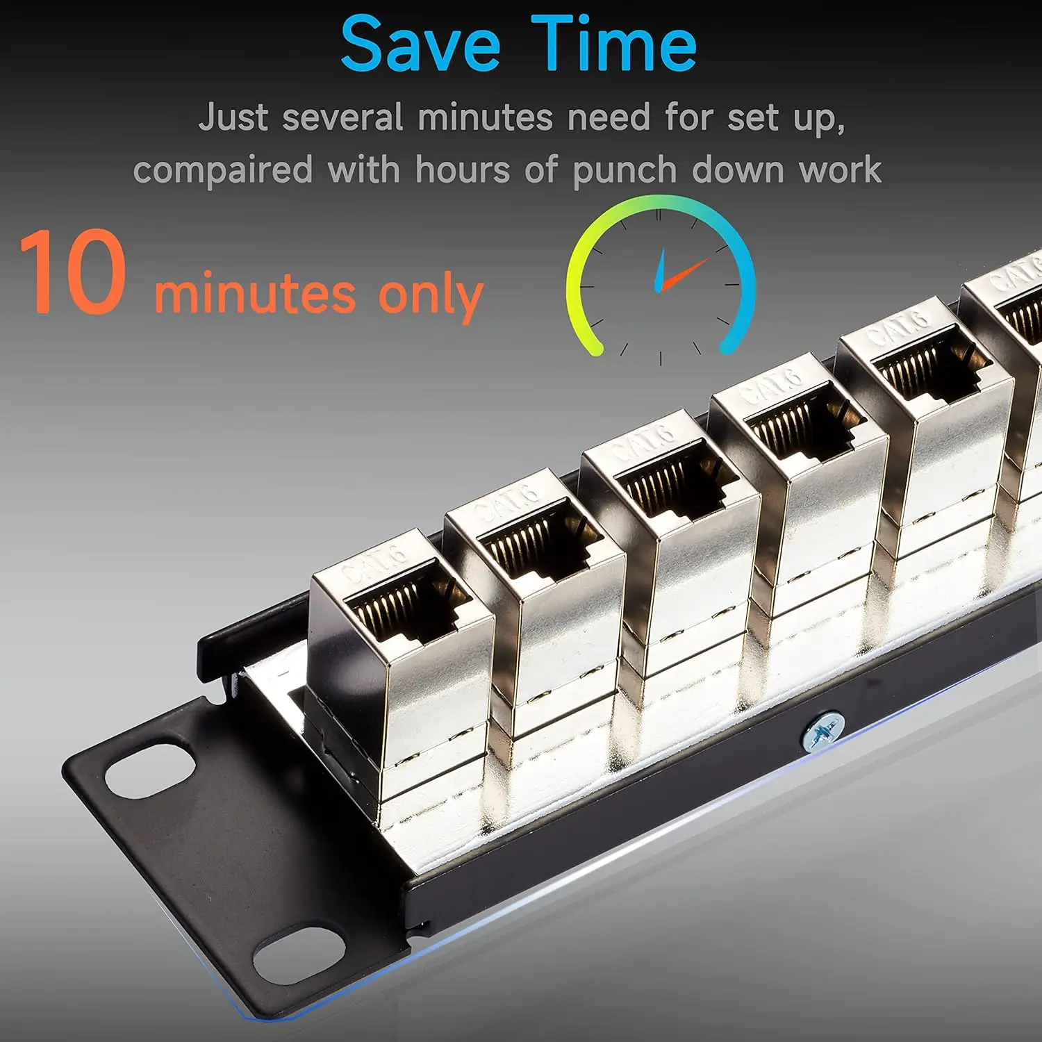 ZoeRax 24-портовая патч-панель RJ45 Cat6/Cat6a/Cat7, сетевая патч-панель сцепления RJ45, 19 дюймов
