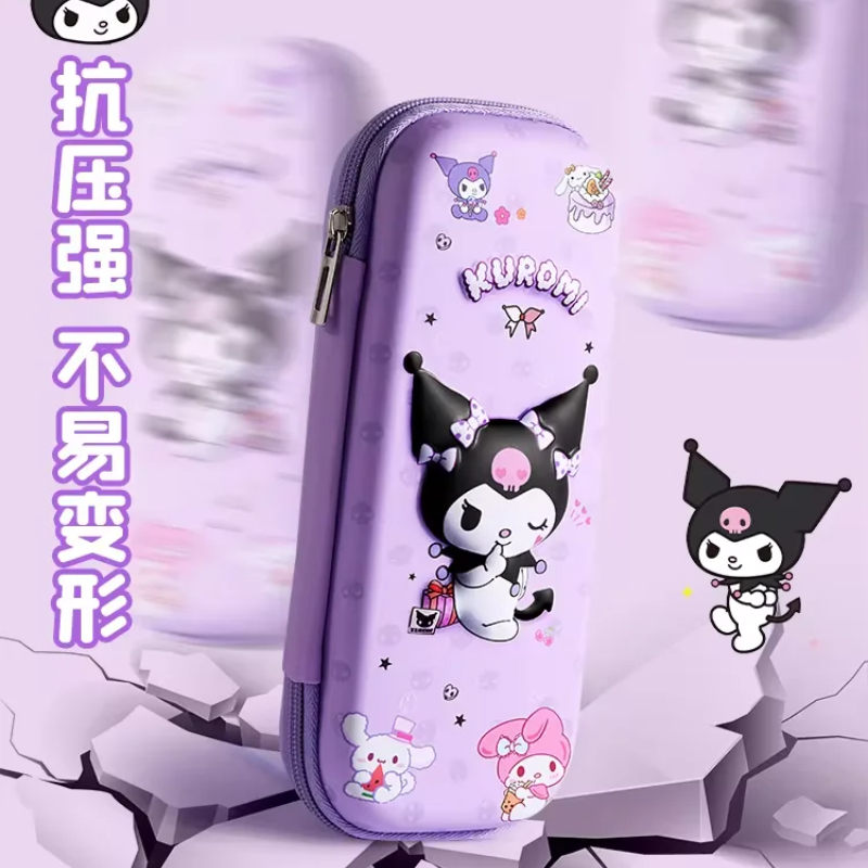 3D Kuromi Melody Cinnamoroll 연필 케이스 만화 대용량 편지지 가방 연필 케이스