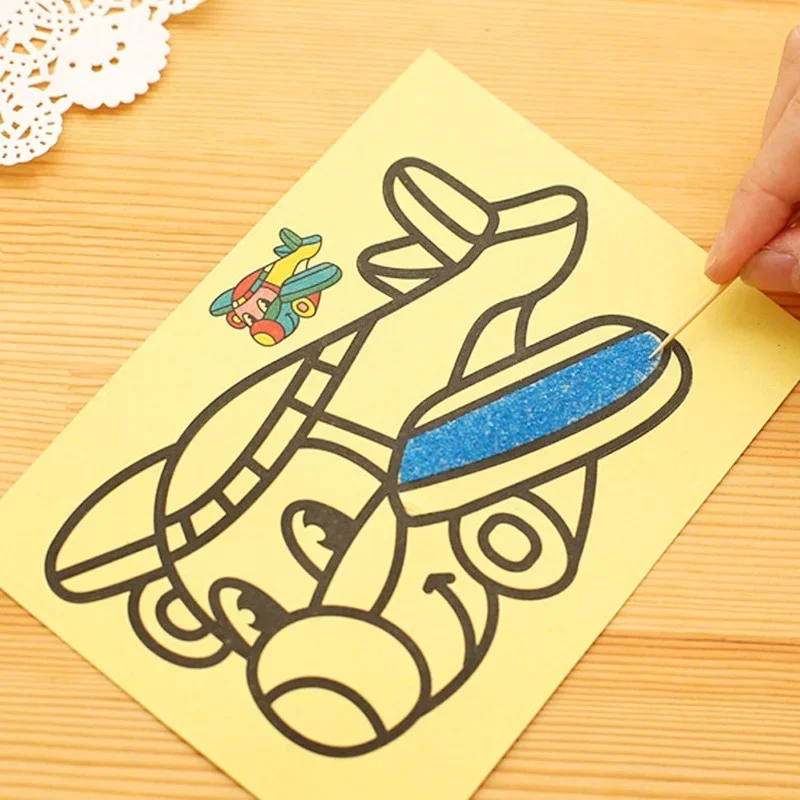 Sáng Tạo DIY Tranh Cát Trẻ Em Đồ Chơi Trẻ Em Đồ Thủ Công Doodle Màu Sắc Nghệ Thuật Hình Ảnh Giấy Vẽ Giáo Dục