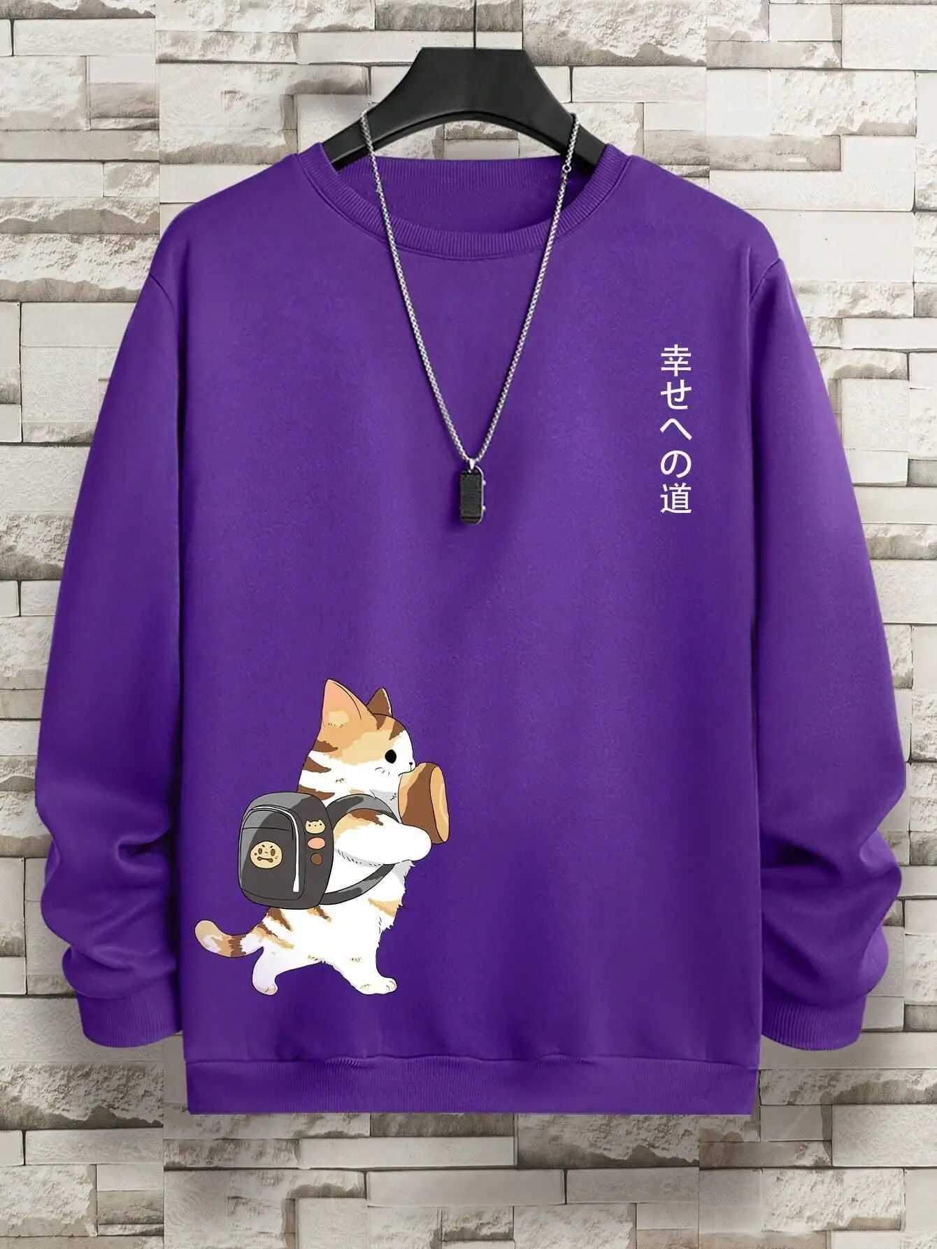 Straße Casual Frauen/Männer Pullover Kawaii Cartoons Katze Druck Sweatshirt Warme Weiche Hoodies Lose Crewneck Fleece Weibliche Kleidung