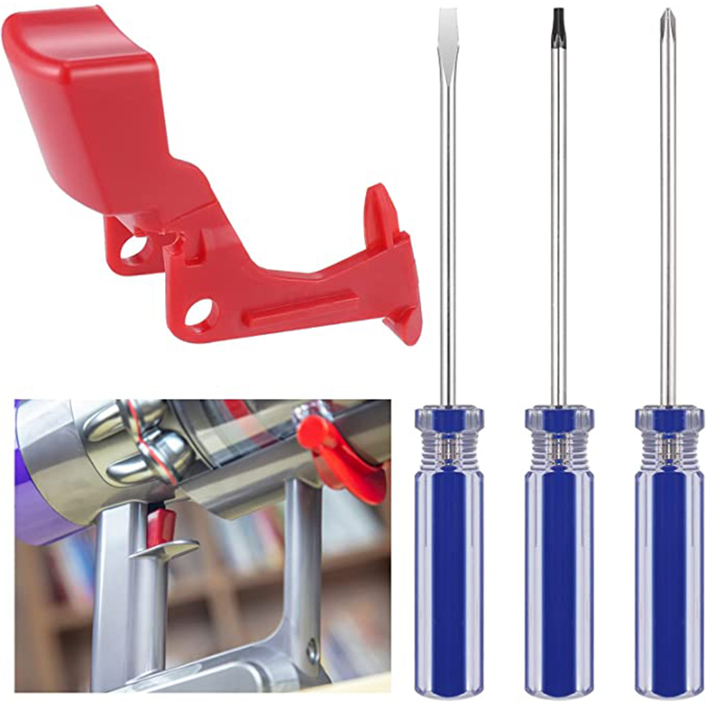 Botón de gatillo rojo de repuesto para Dyson V10/V11, botón de gatillo de repuesto mejorado con destornilladores de 3 uds.