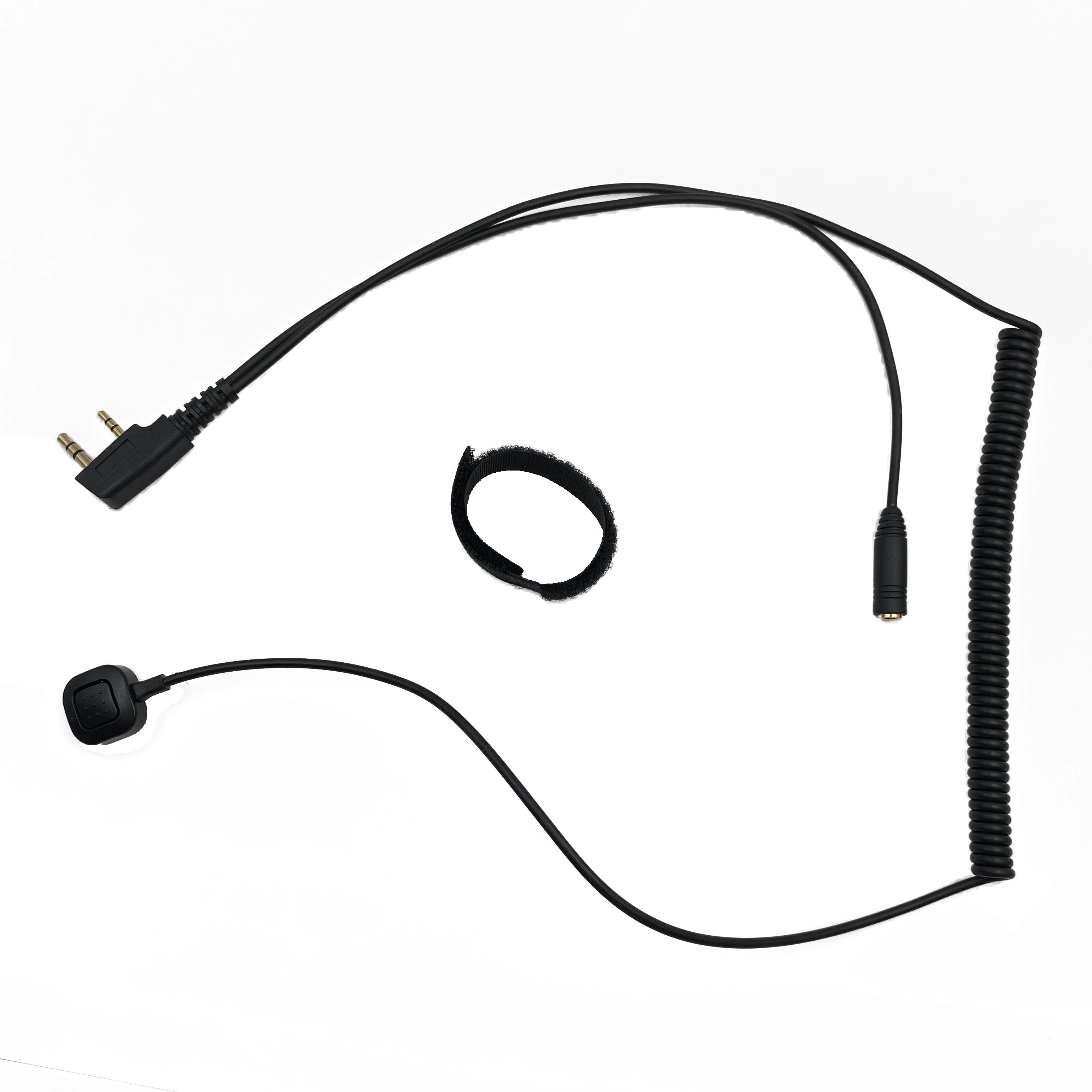 BAOFENG Adaptador de 2 pines a 3,5 mm con botón pulsador para hablar Compatible con radios BaoFeng, TYT a a auriculares de 3,5 mm con micrófonos en línea
