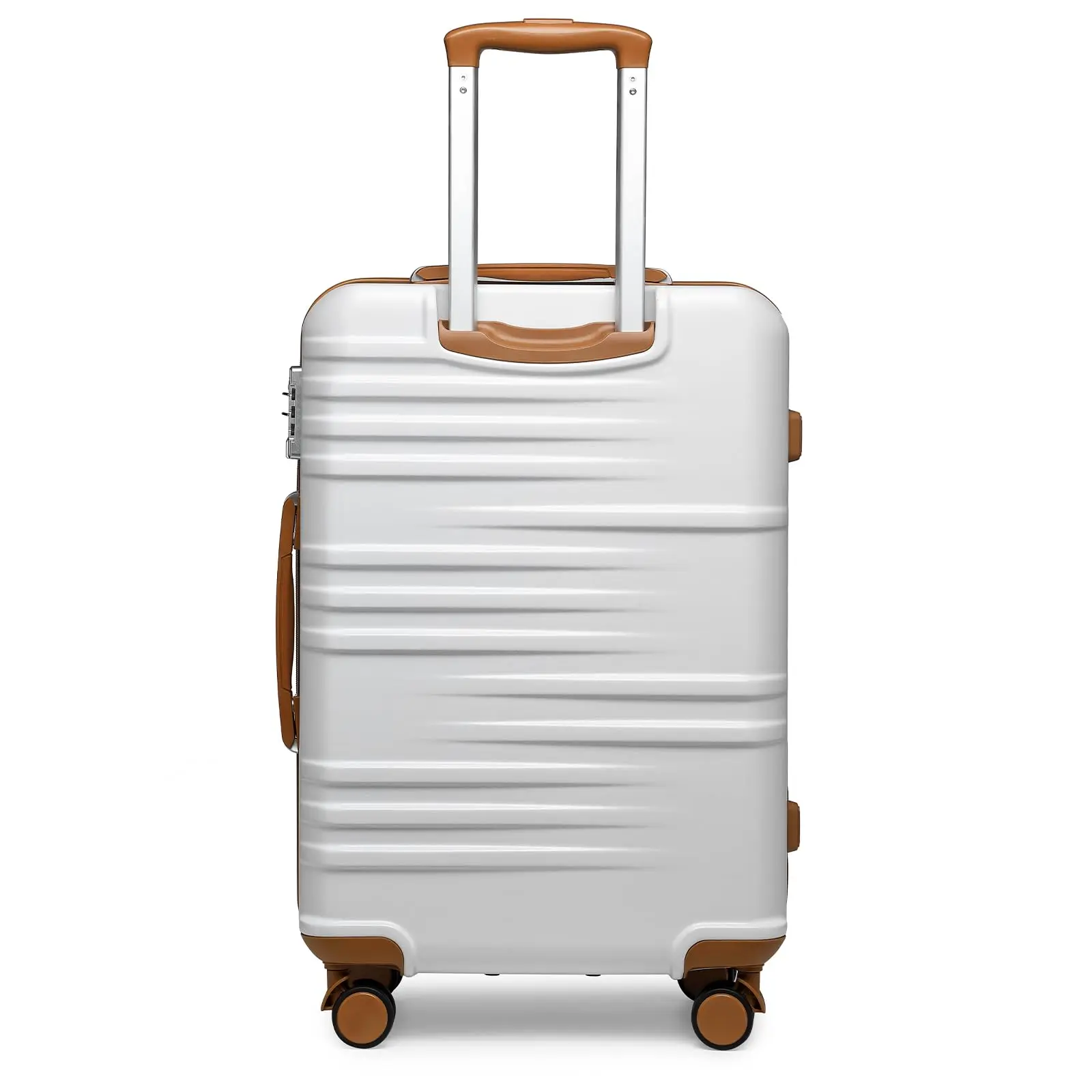 British Traveller Hartschalenkoffer Set, ABS+PC Trolleys, Neu, Weiß – Robuster Koffer mit elegantem Design, Ideal für Reisen