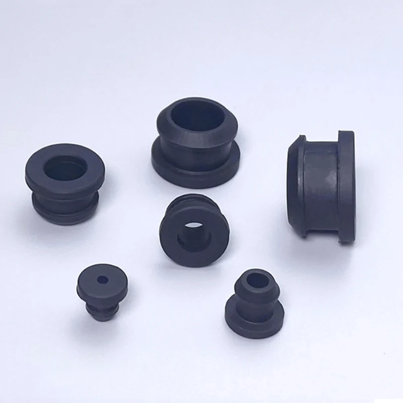 Tappi per fori con passacavo a scatto in gomma siliconica nera Tappi terminali Cavo metallico Proteggi boccola 4,5 mm-30 mm