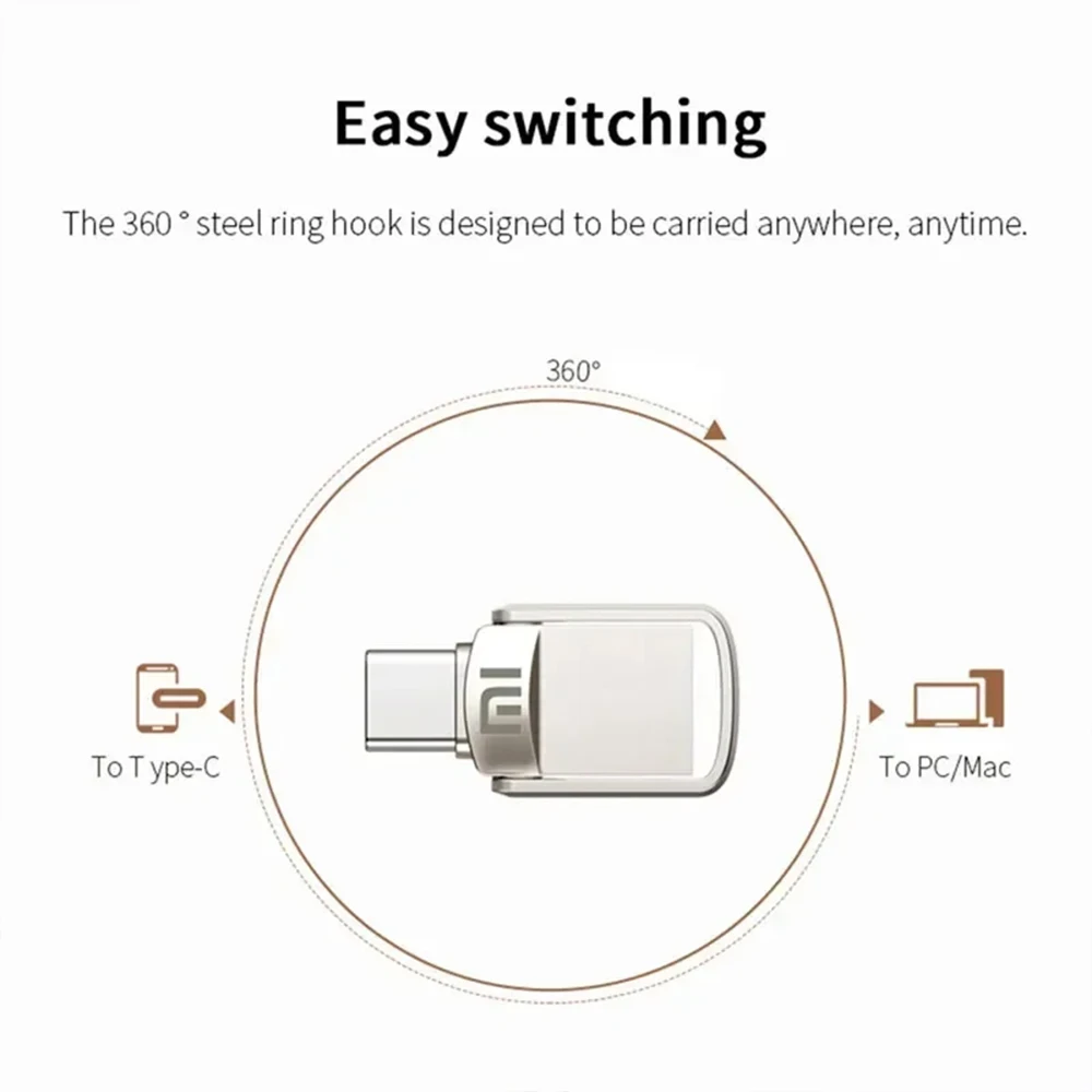 Xiaomi Flash Drives 2TB USB 3.2 Mini High Speed Metal Pendrive 1TB 512GB Stick Portable Drive Waterproof Memoria Storage U Disk