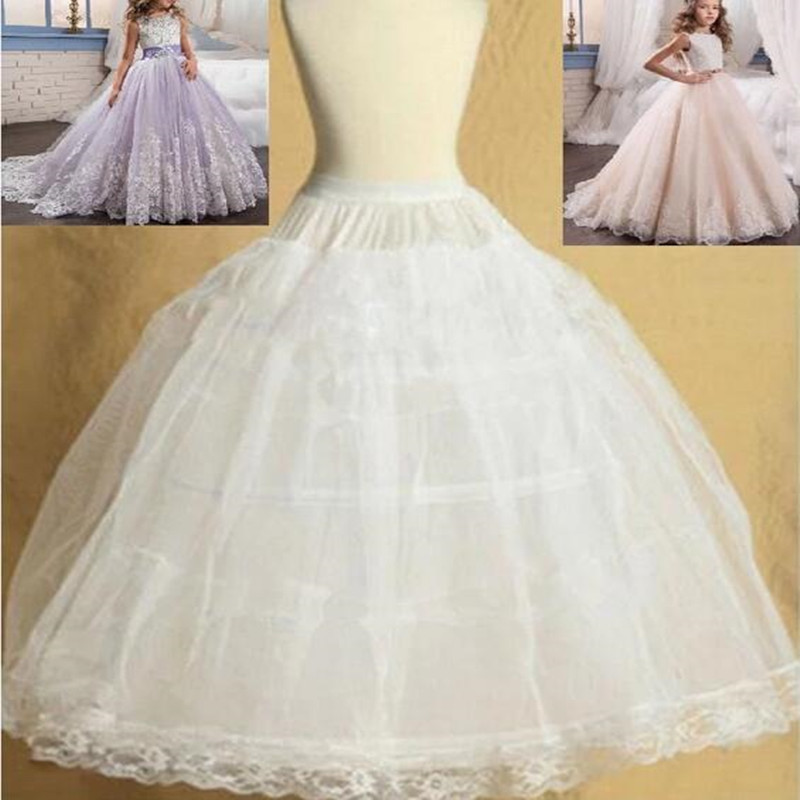 Kids Petticoats For  Flower Girls Dresses Little Crinoline 2 Hoop Skirt Beautiful Petticoat Lolita Skirt Underskirt Vestido