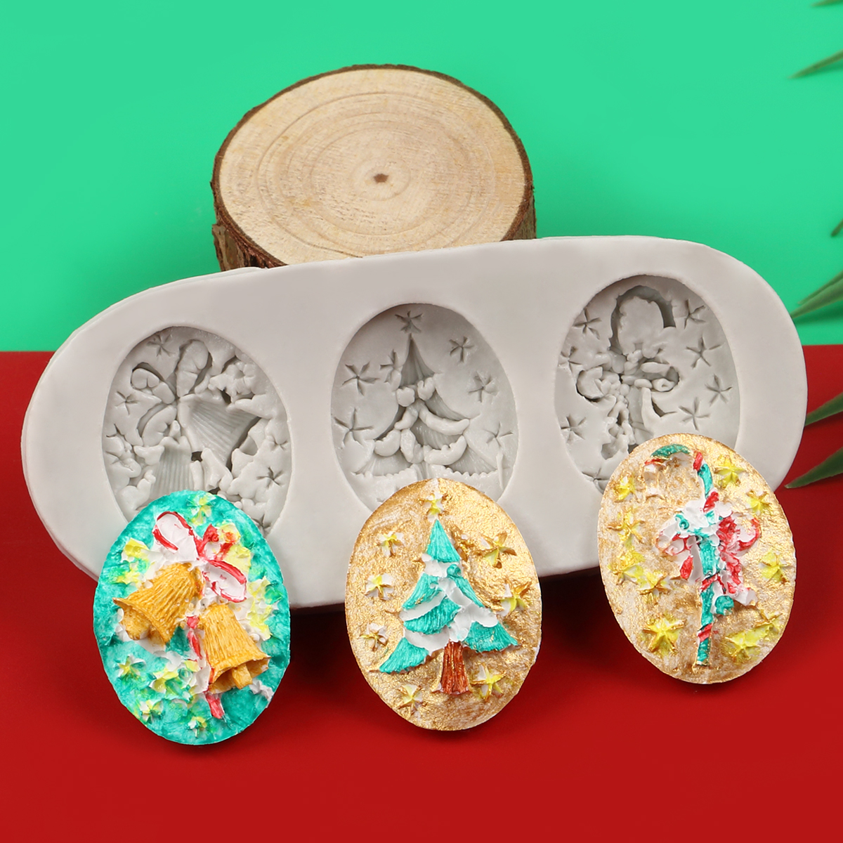 Christmas Silicone Mold Xmas Cake Decorating Tools Snowflake Christmas Tree Elk Fondant Chocolate Cupcake Candy Baking Mould