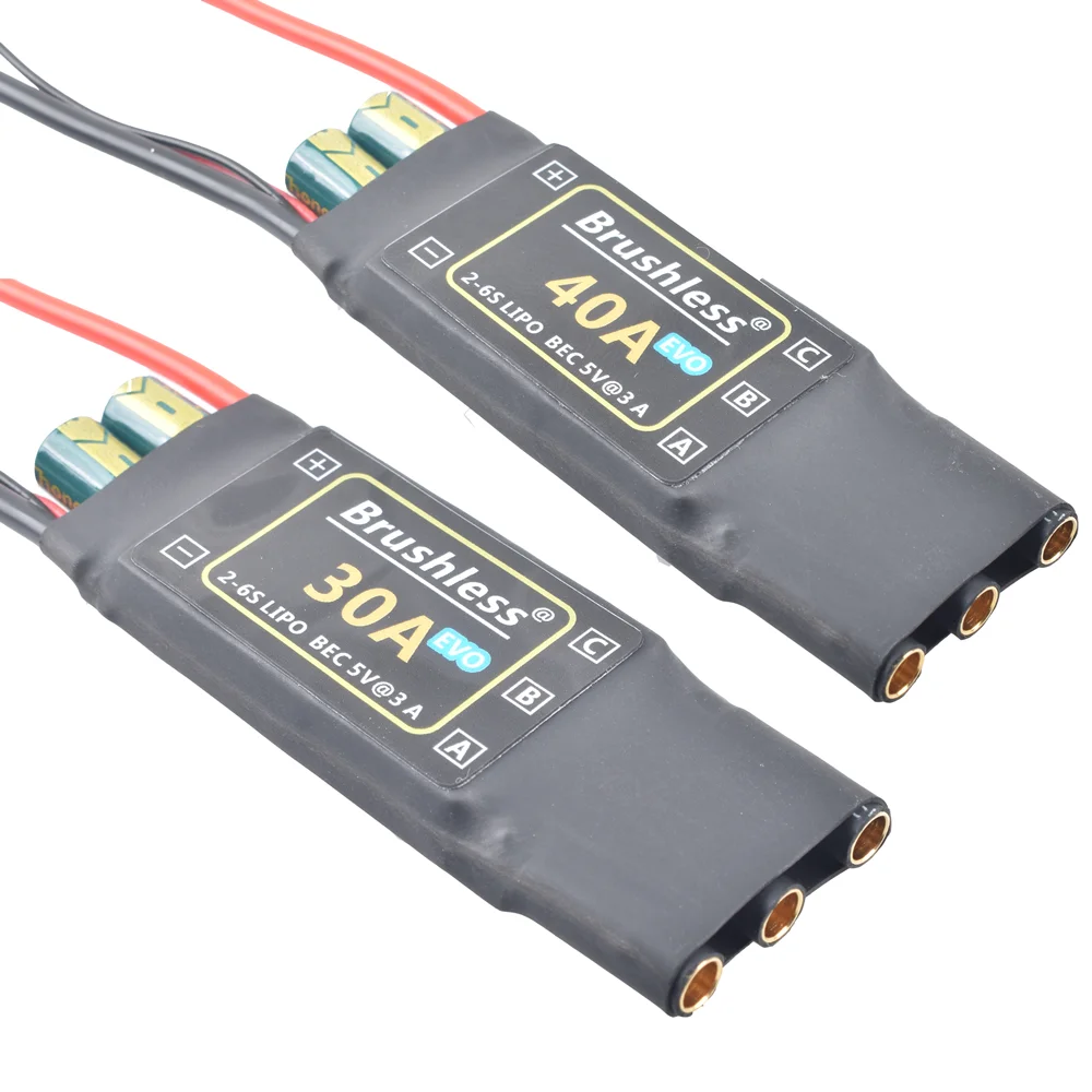 HV Brushless 10A 20A 30A 40A 50A 60A 80A 100A ESC 2-6S Lipo Battery 3A/5V BEC Quadcopter Aircraft FixedWing Multi-axis Drone