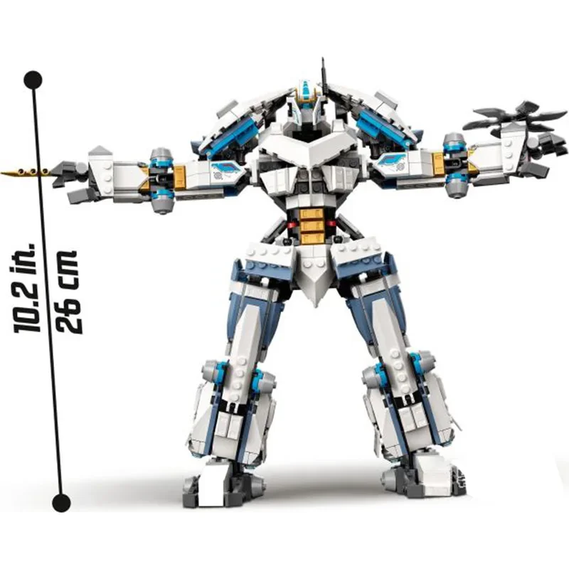 ของเล่นร้อน 781PCS LEGACY Series Zane's Titan Mech Battle Building Blocks 71738 การวิเคราะห์อิฐ 5 ตัวเลขสําหรับของขวัญวันเกิด