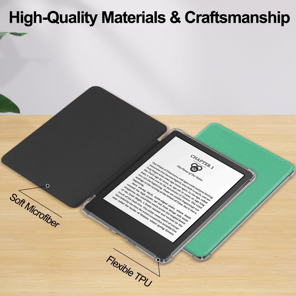 6-дюймовый чехол для электронного чтения для Kindle Basic 2024/2024, умный чехол 11/12-го поколения C2V2L3, защитный чехол из ТПУ с автоматическим пробуждением/слином, Funda