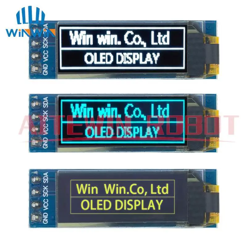1 peça módulo oled de 0.91 polegadas 0.91 "branco/azul oled 128x32 módulo de exibição led lcd oled 0.91" iic comunicar