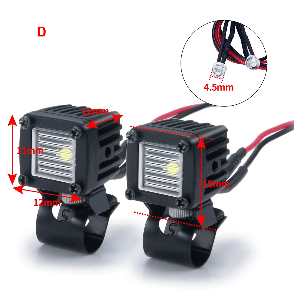 AXSPEED Hành Lý Giá Mặt Đèn LED Chiếu Điểm Cho Traxxas TRX4 TRX6 Trục SCX10 Wraith Trục SCX24 1/10 RC Xe Bánh Xích Xe Ô Tô xe Tải