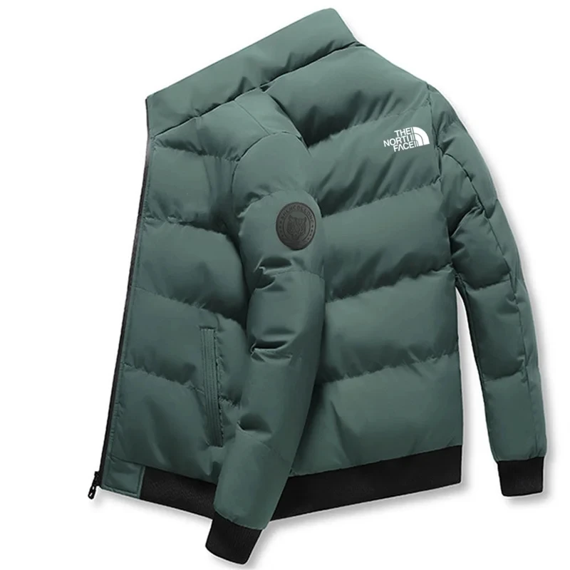 2024 Chaqueta informal de cuello alto para hombre, chaqueta cálida, deportes al aire libre, Thinicef, moda, invierno
