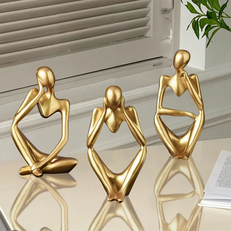 Arte escandinava Figuras Abstratas, Decoração para Casa, Mini Artesanato, Luxo leve, Ornamento de Entrada, Decoração Desktop, 1pc