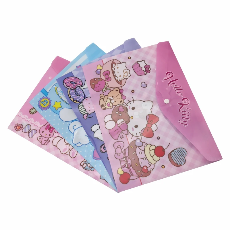 Anime Sanrio Hello Kitty Kuromi Cartoon A4 Documententas Verdikte Snap Informatietas Leuke studentenmap Tutorial opbergtas