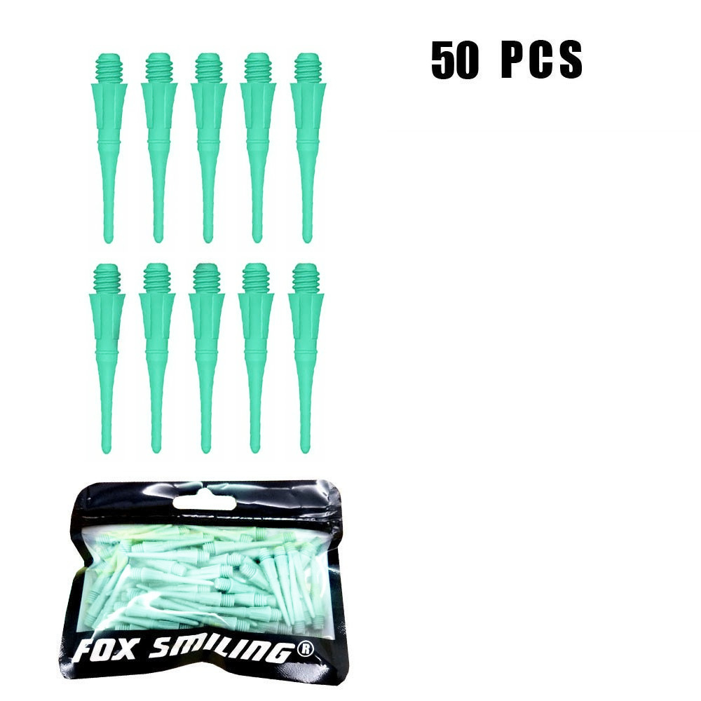 Fox Smiling 50 Uds 25mm azul 2BA punta suave de dardo profesional para punta de Dardos electrónicos