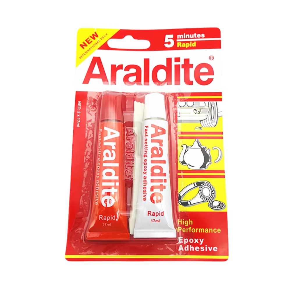 Adhésif professionnel pour bijoux en cristal, véritable Araldite, colle époxy AB transparente à séchage rapide de 5 minutes pour une liaison forte