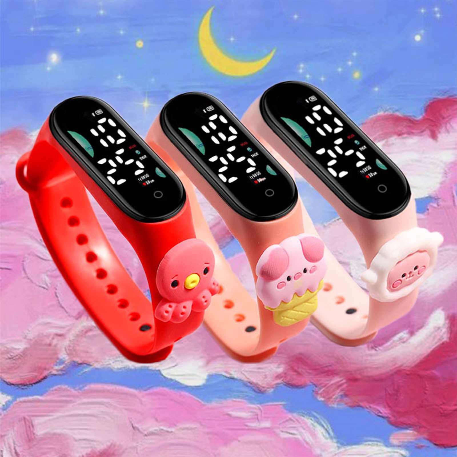Relojes impermeables para niños, reloj deportivo al aire libre, reloj de pulsera de dibujos animados, reloj Digital de vida, reloj infantil