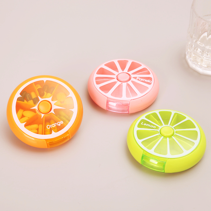 Mini ใหม่ขนาดเล็กแบบพกพาวิตามินกล่องคอนเทนเนอร์จัดเก็บแท็บเล็ต 7 วัน 7 กริดยาน้ํามันปลา