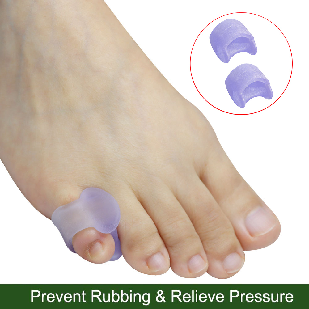 Pexmen 2 uds espaciadores de dedos de Gel Corrector de juanetes separadores de dedos meñique esparcidor Protector de dedos pequeños para superposición y dedos de martillo