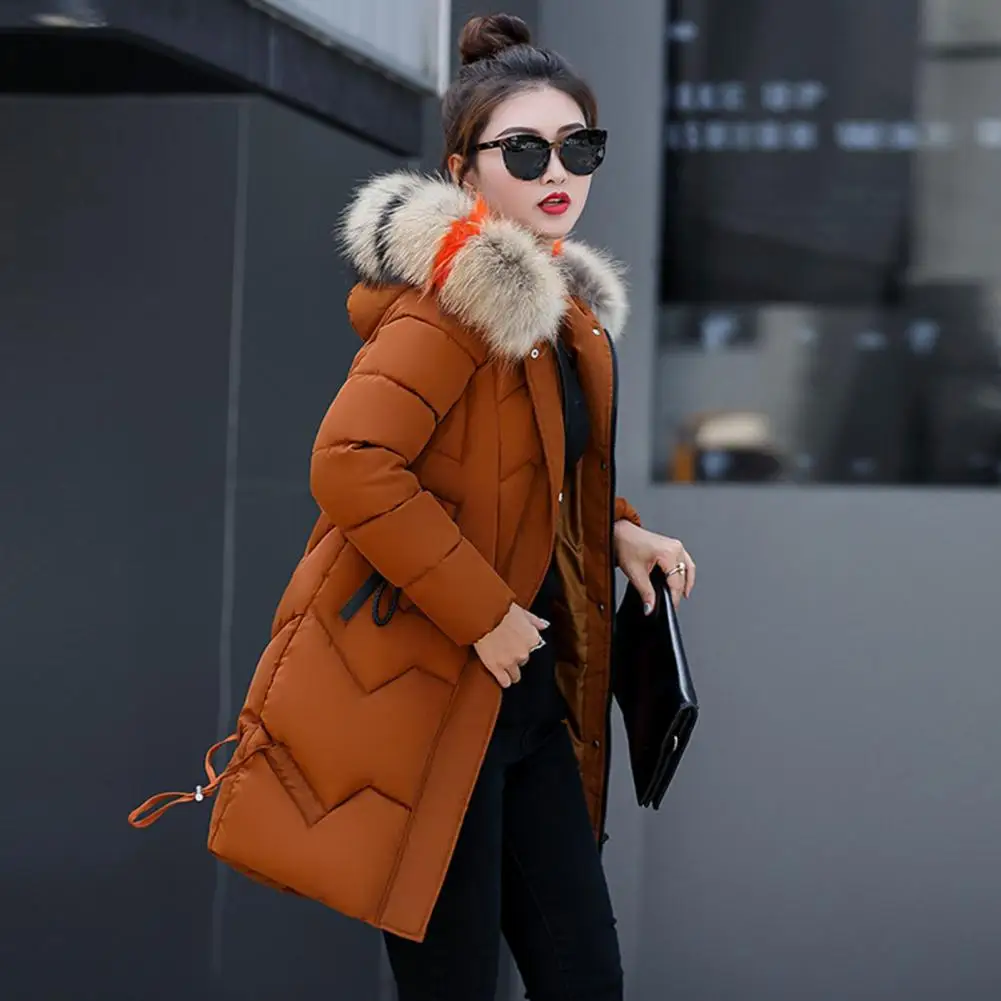 Abrigos de moda, chaqueta de invierno para mujer, Parka larga con capucha para mujer, prendas de vestir a prueba de viento de Color sólido, Parka 2024