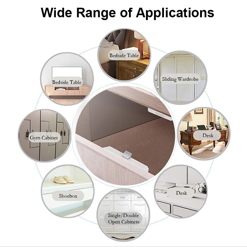 Cerradura de cajón inteligente Tuya APP/tarjeta EM desbloqueo sin agujero archivador mueble electrónico sin llave Invisible NFC Sensor cerraduras interruptor
