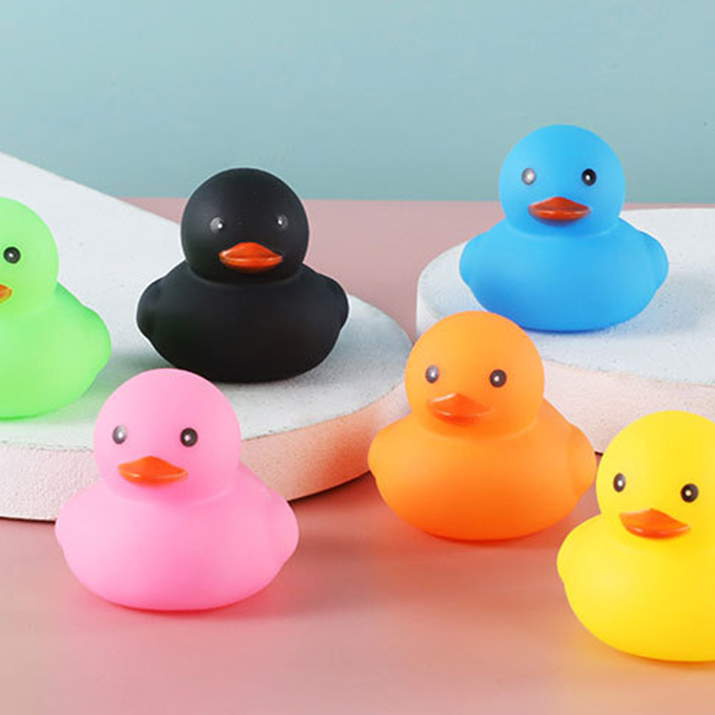 Juguetes de baño para bebés, juguetes de baño de pato amarillo, juguete de agua de natación, pato de goma flotante suave, juguete de sonido para apretar