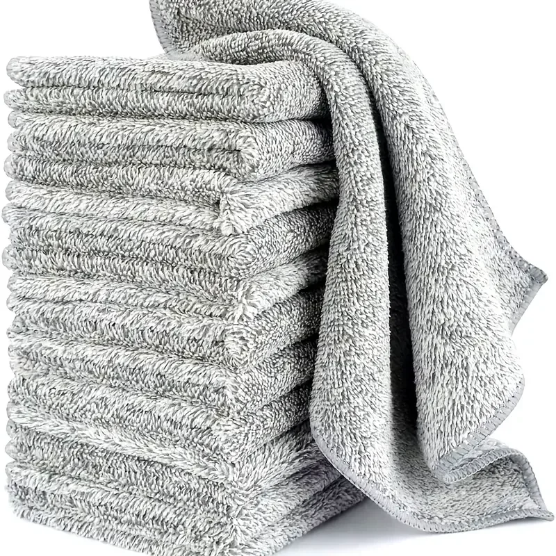 Paños de limpieza de microfibra gruesos, paños de toalla de limpieza de microfibra sin pelusa, toallas de limpieza reutilizables absorbentes para ventana de coche