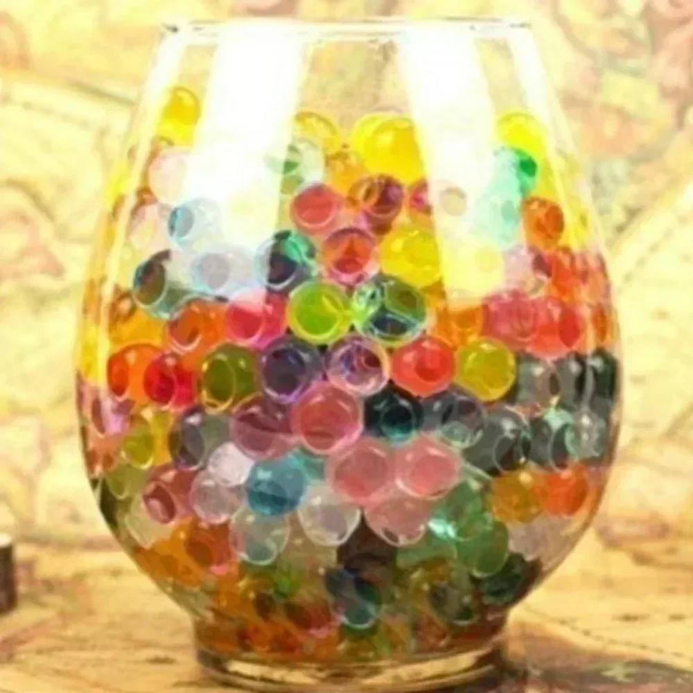 HOT10000Pcs Water Beads Pearl Shaped Crystal Soil Water Beads Mud Grow Magic Jelly Balls Wedding Home Decor