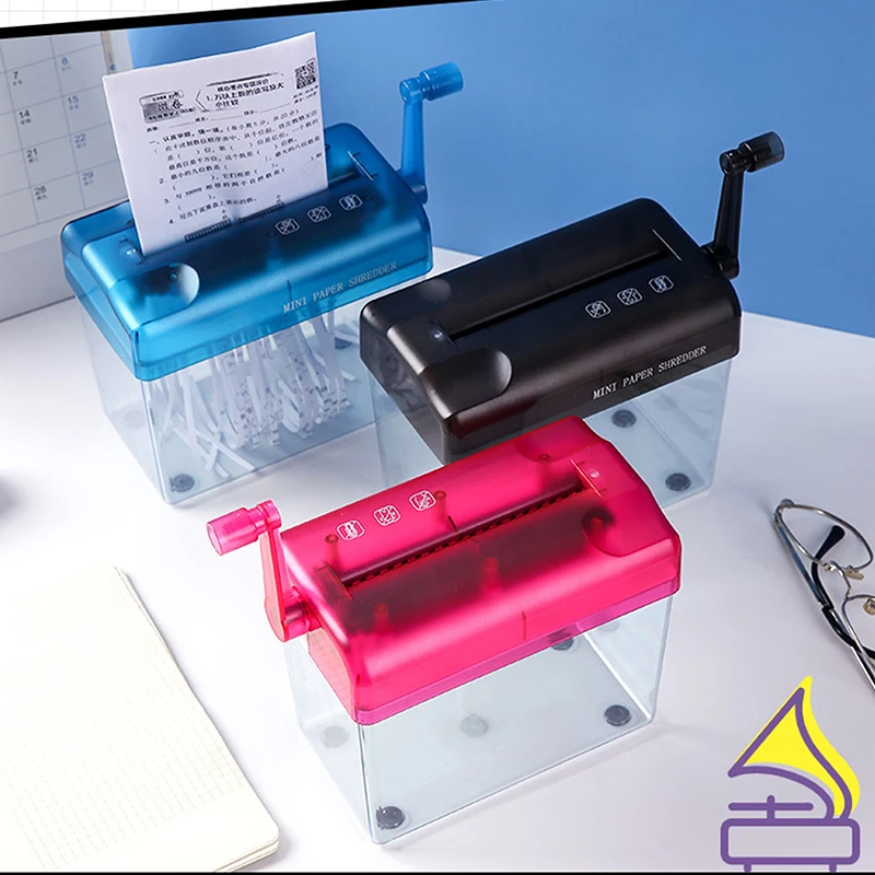 Mini Manual Paper Shredder A6 Office Document Destroyer Receipts Tickets Thick Cardstock Cutting Machine 17x15x9.5cm
