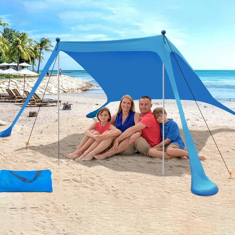 Tienda de campaña a prueba de viento, toldo de playa al aire libre, sombrilla UV, toldo de playa ultraligero, tiendas de campaña para Picnics de pesca