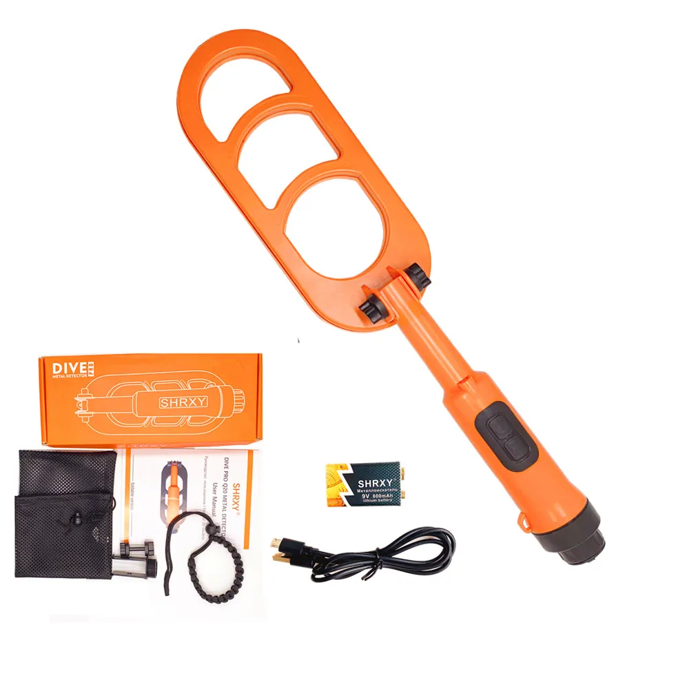Underwater Metal Detector Waterproof Professional High Sensitivity Pulse Scan Dive Coil Pinpointer Q20 Dive Glod Detector