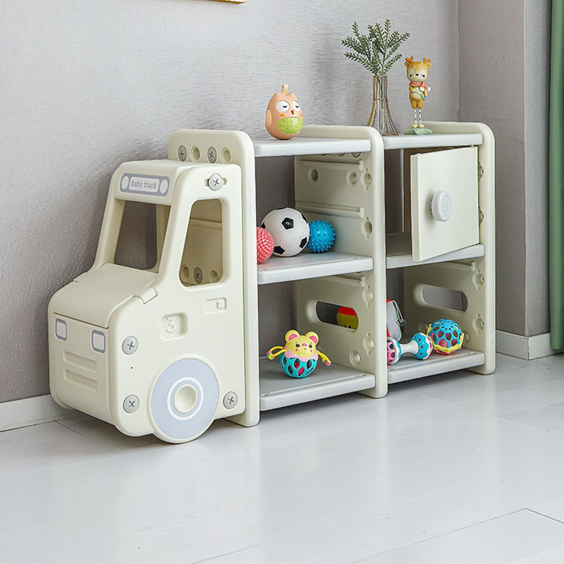 High quality solid children's toy shelf children's baby storage wardrobe cabinet car modeling locker shelf