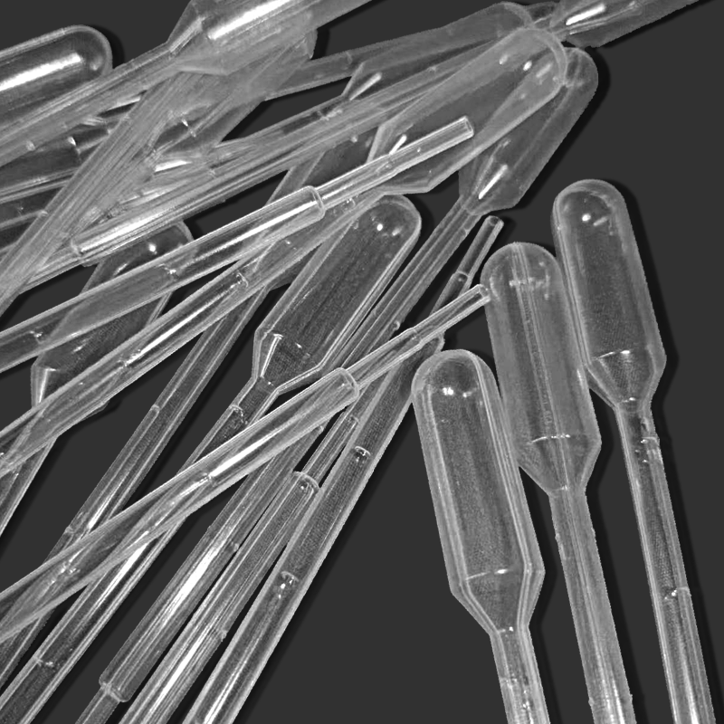 100 Stück Transferpipetten, 1 ml, transparente Kunststoffpipetten, sichere Einweg-Augentropfer-Transfer-Messpipetten, Laborbedarf
