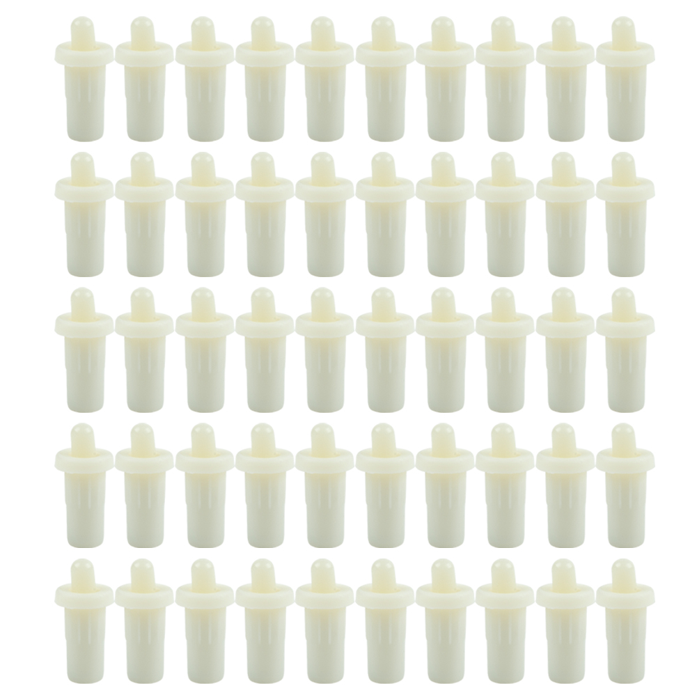 Pinos plásticos da grelha para substituição, peças do obturador, acessórios para grelha, reparação Pin, durável, branco, 50pcs