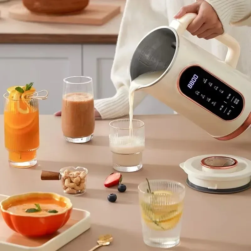 TINSOL 1500ml Interruttore da parete multifunzionale Frullatore a 10 lame Macchina per la colazione interna in acciaio inossidabile 304 per latte di soia