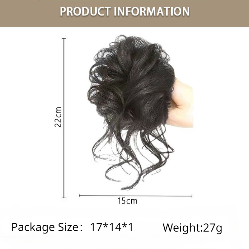 Sintético bagunçado cabelo encaracolado pãozinho para mulheres, elástico, extensão do cabelo Chignon Updo, acessórios para capa de cabelo, moda