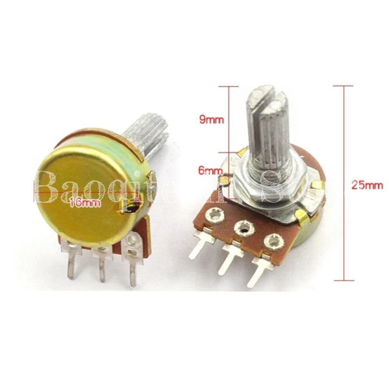10 20 50 Stück WH148 verstellbar B1K 2K 5K 10K 20K 50K 100K 500K Ohm 3 Pin 15mm 20MM