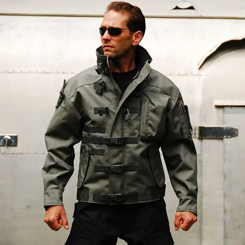 Hochwertige Jacke für Herren, wasserdicht, verschleißfest, mehrere Taschen, Jacken, Outdoor, Wandern, winddichter Mantel