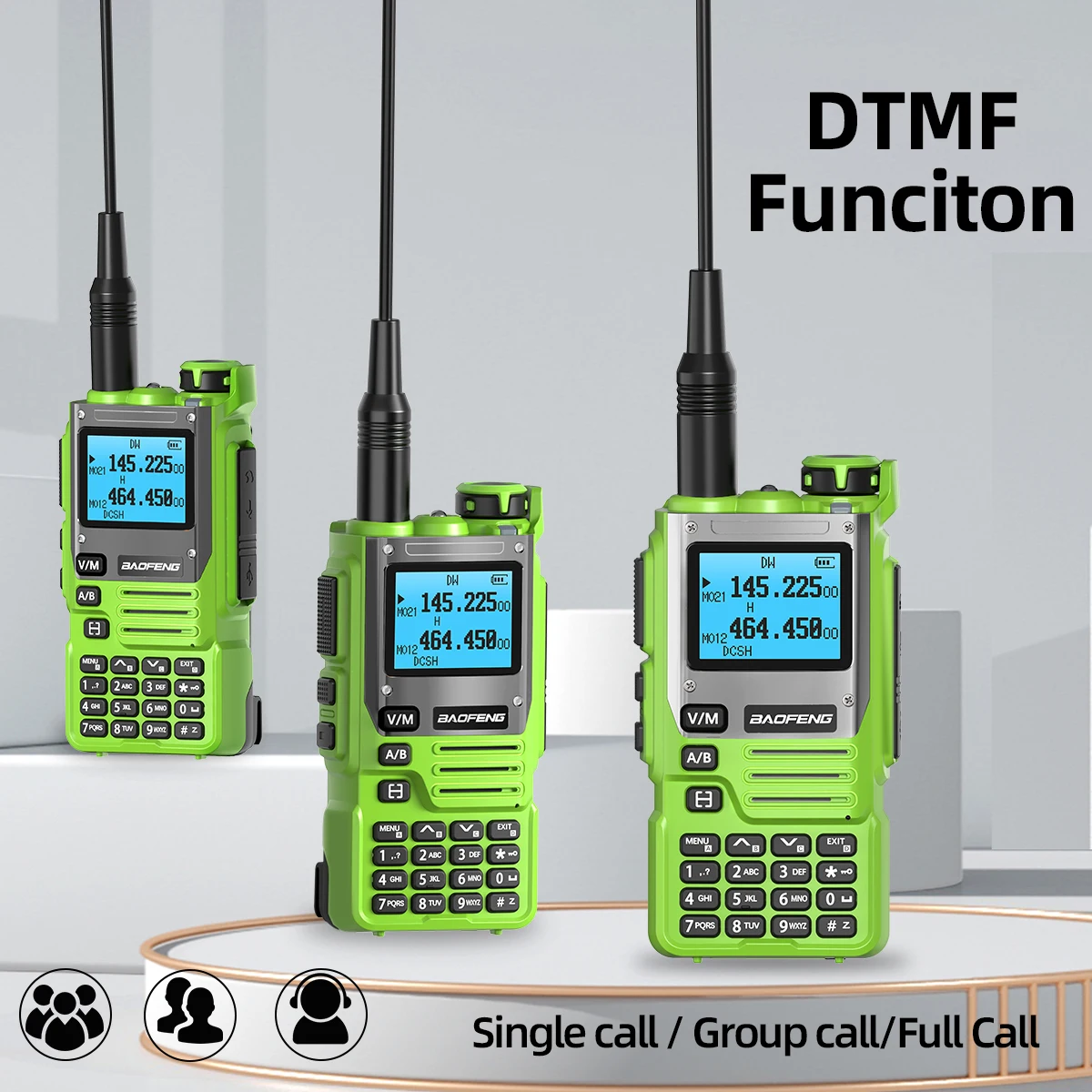 Baofeng UV-K61 Walkie Talkie Long Range Multi Band Wireless Kopierfrequenz AM 999CH Tragbares Zwei-Wege-Amateurfunk für Camping